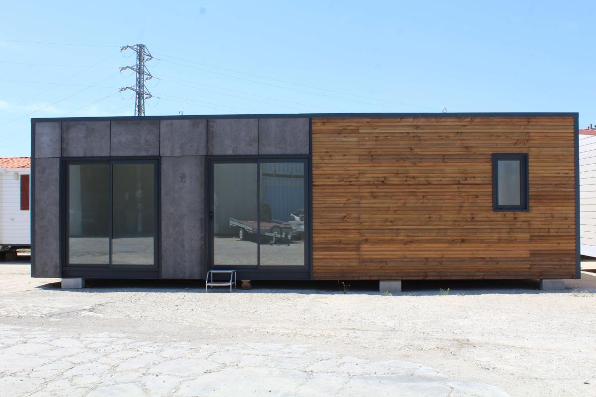 KVIP-Modul im offenen Stil, verkleidet mit Holz und Viroc (Ref: 26017)